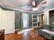 Inviting living room boasting hardwood floors, and large window with a gray sofa adding a cozy feel at 2214 Cannonade Ct, Matthews, NC 28105