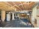 Unfinished basement showing the water heater and the support structure at 319 Hatley Ne Cir, Concord, NC 28025