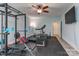 Well-equipped gym with hardwood floors and various exercise equipment, offering a convenient fitness space at 4008 Widgeon Way, Waxhaw, NC 28173
