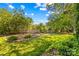 Lush green backyard with manicured landscaping and classic wooden fence at 422 Wildwood Dr, Salisbury, NC 28146