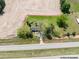 Aerial view of the property showing the home's lot, landscaping, and surrounding land at 7516 Pageland Hwy # 3, Monroe, NC 28112