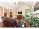 Spacious living area showcases hardwood floors, a vaulted ceiling, and an open layout at 9600 Lockhorn Ct, Mint Hill, NC 28227