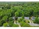 An aerial view showcases houses nestled in a neighborhood surrounded by lush greenery and mature trees at 1007 Doby Springs Dr, Charlotte, NC 28262