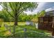 Expansive backyard with mature trees, storage shed and fenced in yard at 111 Peoria Ln, Kings Mountain, NC 28086
