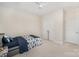 Cozy bedroom with neutral walls and carpet, featuring a large closet at 1390 Cedardale Ln, Denver, NC 28037