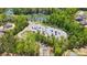 Aerial view of a parking lot, boat docks, and surrounding trees at 1578 Whitman Ct, York, SC 29745