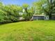 Backyard featuring a large grassy area and house with mature trees at 1620 Matthews Dr, Rock Hill, SC 29732
