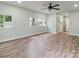 Bright, open bedroom featuring wood flooring and multiple windows for natural light at 1620 Matthews Dr, Rock Hill, SC 29732