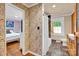 Bathroom with a modern toilet and shower at 218 N Bost St, Statesville, NC 28677
