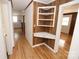 Hallway with built-in desk and shelves at 306 E Burnsville St, Wadesboro, NC 28170