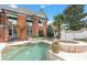 Beautiful backyard with a sparkling pool, spa, and lush landscaping at 4465 3Rd Nw St, Hickory, NC 28601