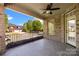Large covered patio ideal for relaxation and outdoor living, overlooking well-maintained landscaping at 630 Deberry Holw, Rock Hill, SC 29732