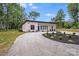 Modern home featuring a gravel driveway and minimalist landscaping at 6907 Lancaster Hwy, Waxhaw, NC 28173
