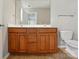 Bathroom featuring double vanity and toilet at 7753 Jackson Pond Dr, Charlotte, NC 28273