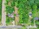 Wonderful aerial view of a treed property in Cherryville, NC with lot outline at 1317 Requa Rd, Cherryville, NC 28021