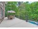 Relax and unwind on the private deck with a view of the lush backyard, perfect for outdoor seating at 14131 Lea Point Ct, Huntersville, NC 28078