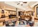 Finished basement with a pool table, leather sofa, and a kitchenette at 14131 Lea Point Ct, Huntersville, NC 28078