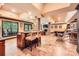 Finished basement with a wet bar, pool table, and entertainment area at 14131 Lea Point Ct, Huntersville, NC 28078