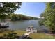 Enjoy lake views and access from your private dock; perfect for relaxation and recreation at 17333 Saranita Ln, Charlotte, NC 28278