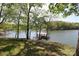 Enjoy beautiful lake views and have easy access to the water from your own private dock at 17333 Saranita Ln, Charlotte, NC 28278