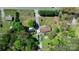 Aerial view of the property with boundaries, including the house and yard at 2003 Cape Hickory Cutoff Rd, Hickory, NC 28601