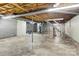 Unfinished basement with concrete flooring and open ceiling at 2116 1St Avenue Nw Pl, Hickory, NC 28601