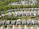 Community aerial showcasing houses, green spaces, and neighborhood streets with the property indicated at 2262 Galloway Sw Ln, Concord, NC 28025