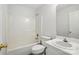 A bathroom featuring a combined tub and shower, a vanity, and toilet at 2290 Kestrel Dr, Rock Hill, SC 29732