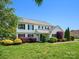 Charming two-story home with black shutters and lush, colorful landscaping on a well-maintained lawn at 3002 Fair Meadows Dr, Monroe, NC 28110