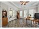 Bright office space featuring multiple windows, French doors, and tiled flooring at 364 Stone Cliff Ln, Clover, SC 29710