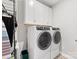 Efficient laundry room featuring a washer, dryer, upper cabinets, and ample storage for laundry essentials at 4012 Moxie Way, Charlotte, NC 28215
