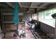 Sun Room awaiting a makeover, framed by a large windows at 4814 Chapel Grove Rd, Gastonia, NC 28052