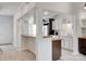 Bright kitchen featuring white cabinets, stainless steel appliances, and a butcher block counter at 5901 Quail Hollow Rd # G, Charlotte, NC 28210
