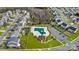 Aerial view of neighborhood with pool, parking area, and homes at 6153 Kilchurn Dr, Fort Mill, SC 29707