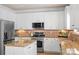 Well-lit kitchen boasts stainless steel appliances, granite counters, and white cabinetry at 6153 Kilchurn Dr, Fort Mill, SC 29707