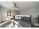 Neutral colored living room with comfortable sectional, stylish decor, and hard wood floors at 637 Williamson Rd # 309, Mooresville, NC 28117