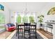 Inviting dining room with hardwood floors and large windows that provide natural light at 6702 Carradale Way, Charlotte, NC 28278