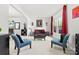 Cozy living room with stylish furniture, natural light, and bright, neutral paint at 6702 Carradale Way, Charlotte, NC 28278