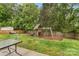 Backyard features a play structure and wooden fence at 9010 Davis Crossing Ct, Charlotte, NC 28269