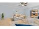 Inviting living room with contemporary decor and an open view to the kitchen at 9010 Davis Crossing Ct, Charlotte, NC 28269