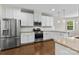 Well-equipped kitchen with white cabinets, stainless steel appliances, and a large island at 9303 Raven Top Dr, Mint Hill, NC 28227