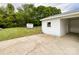 View of the fenced backyard with a storage building providing extra outdoor storage space at 109 Georgia Belle Ave # 199, Belmont, NC 28012