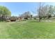 Beautifully landscaped backyard offering a serene environment with lush greenery and mature trees at 115 Players Park Cir, Statesville, NC 28677
