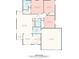 Detailed floor plan showcasing the layout of the home, including the living room, bedrooms, kitchen, and garage at 12305 Portrush Ln, Charlotte, NC 28273