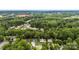 Expansive aerial view showcases a community surrounded by lush trees and greenery at 13324 Kintyre Ct, Matthews, NC 28105