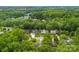 A high altitude aerial view of a suburban neighborhood with mature tree canopy at 13324 Kintyre Ct, Matthews, NC 28105