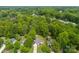 Aerial view of a residential home and lush green canopy at 13324 Kintyre Ct, Matthews, NC 28105