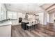 Modern kitchen features a large island, breakfast bar, stainless steel appliances, and ample counter space at 19006 Brandon James Dr, Cornelius, NC 28031