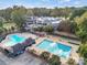 Aerial view of community pools and clubhouse, showcasing community amenities and recreation areas at 194 Riverview Ter, Clover, SC 29710