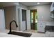 Functional kitchen space with modern countertops and washer/dryer hookups at 194 Riverview Ter, Clover, SC 29710